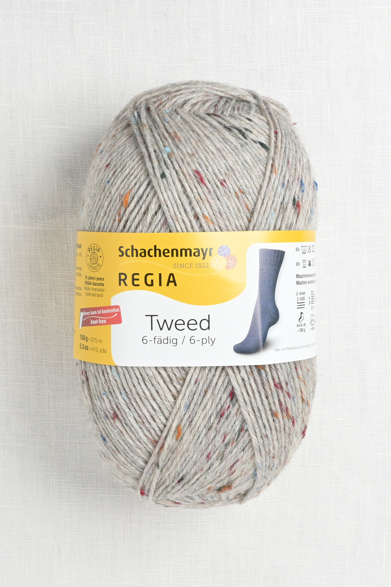 matrix Arthur Lærerens dag Regia 6-Ply Tweed 90 Light Grey - Wool and Company Fine Yarn