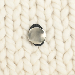 Image of JUL Designs Midcentury Modern Circle Stud-Button Styling Tack, White Brass & Leather