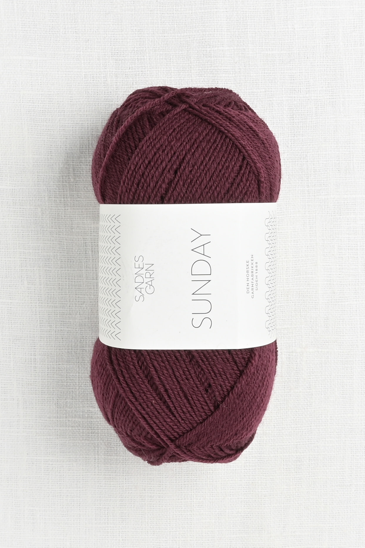 Sandnes Garn Sunday 4372 Deep Burgundy Wool and Company Fine Yarn