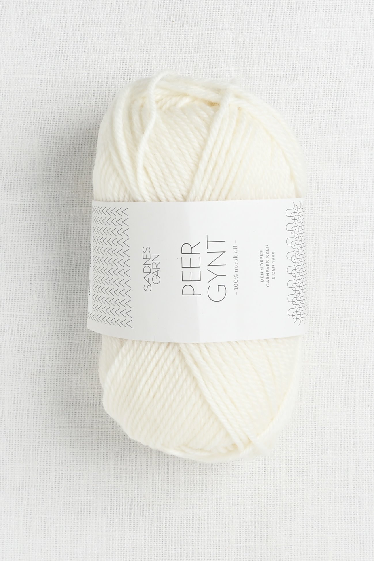 Sandnes Peer Gynt 1002 White - Wool and Company Fine Yarn