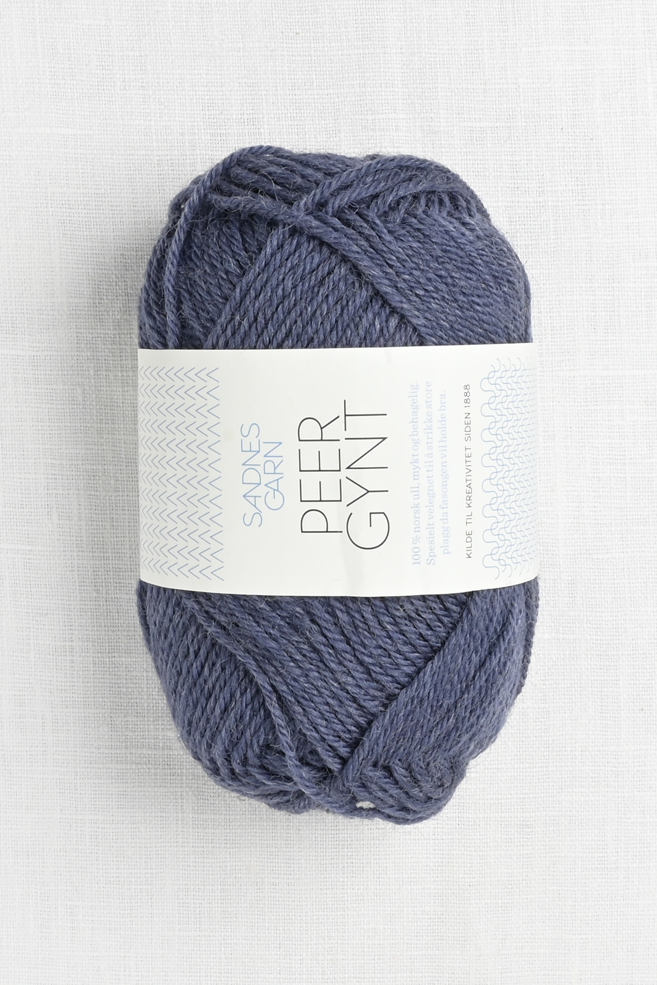 Garn Peer Gynt 6072 Blue Gray Heather - Wool and Company Fine Yarn