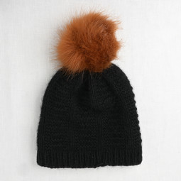 Image of Faux Fur Pom Pom Canyon, Snap Closure
