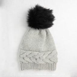 Image of Rowan Faux Fur Pom Pom 5 Fox Black