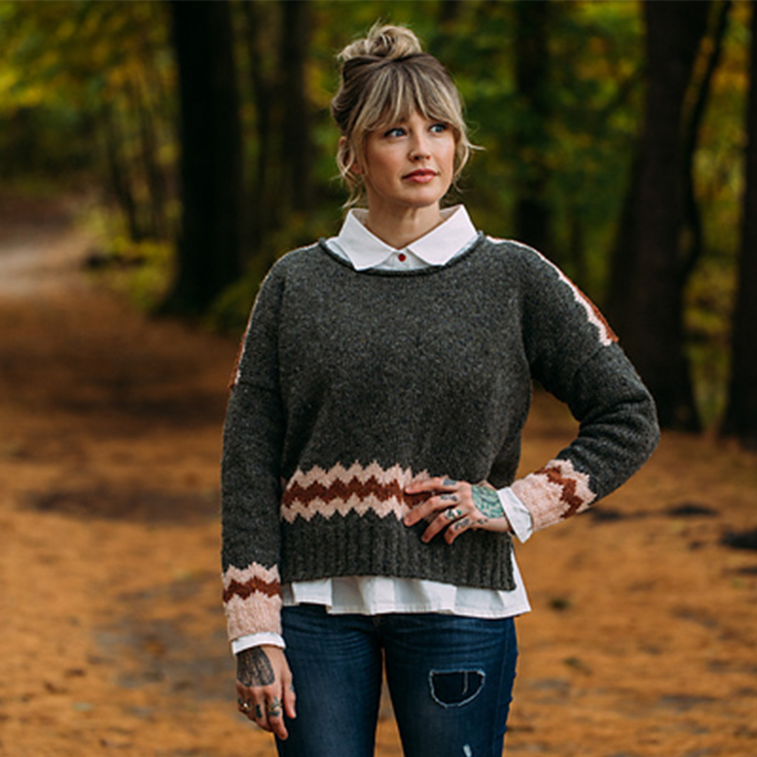 Andrea Mowry Zig Sweater KAL