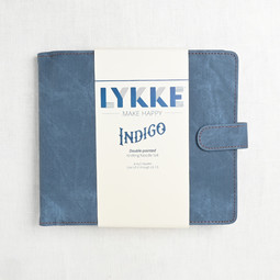 Image of Lykke Indigo 6" Double Point Needle Set, US 6-13, Blue Denim Case
