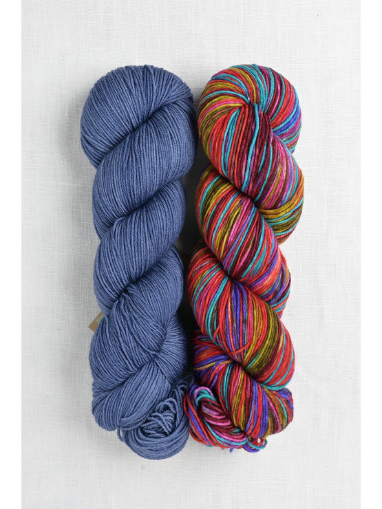 Urth Yarns Prismarine Scarf Kit, Ocean Breeze Wool and Company Fine Yarn