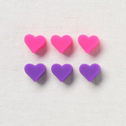 Image of Fox & Pine Stitch Stoppers, Pink & Purple Hearts