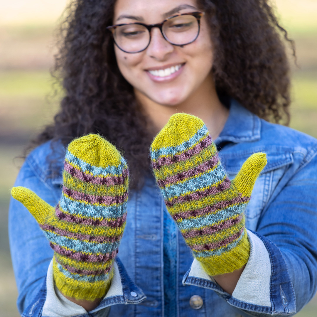 Goldie Mitten Workshop featuring Knitrino