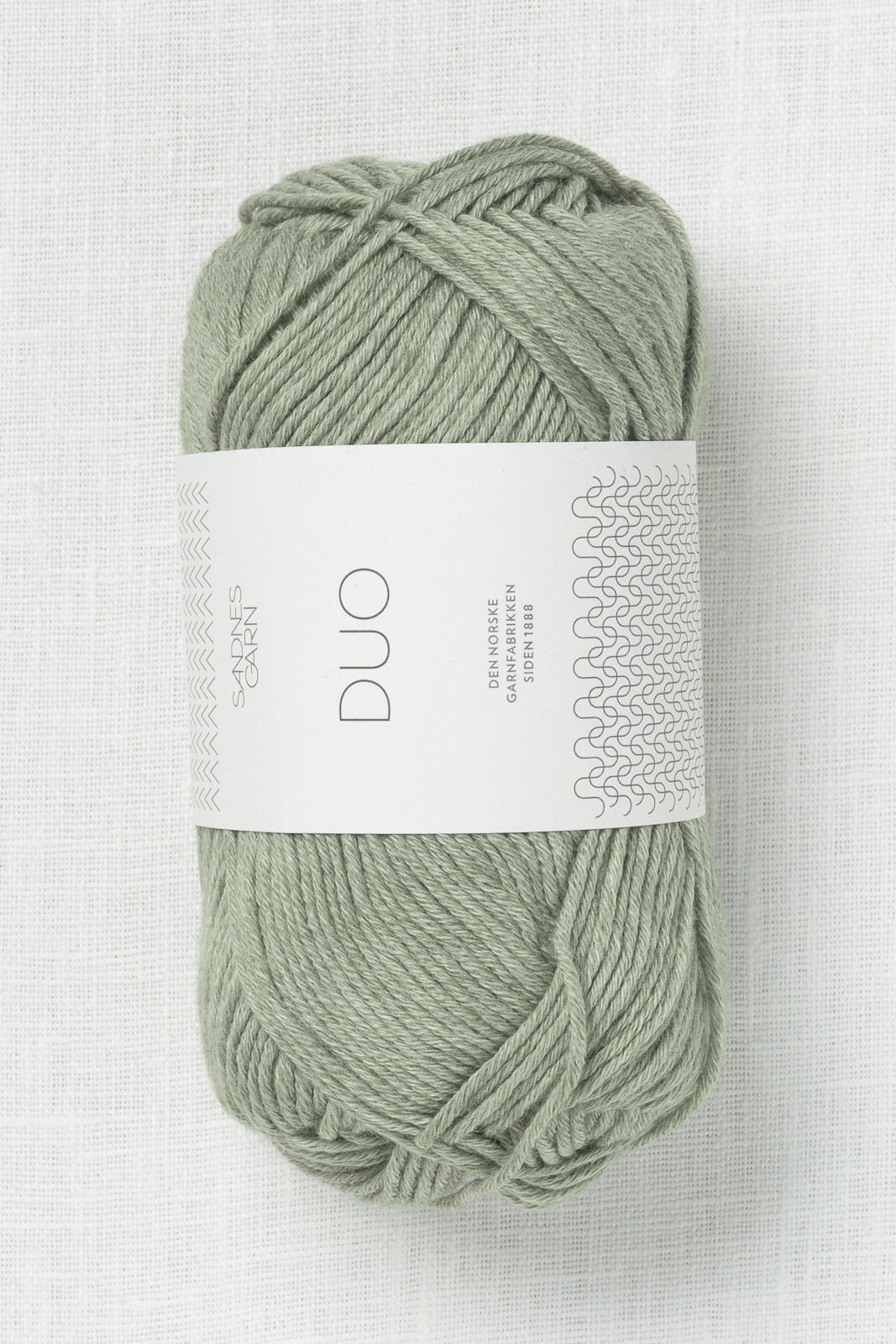 snigmord Luscious Mod Sandnes Garn Duo 8521 Dusty Light Green - Wool and Company Fine Yarn
