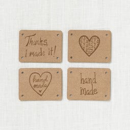 Image of Katrinkles Faux Suede Assorted Handmade Tags, 4 ct.