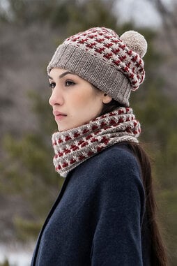 Image of Blue Sky Fibers Ishpeming Hat & Cowl Kit