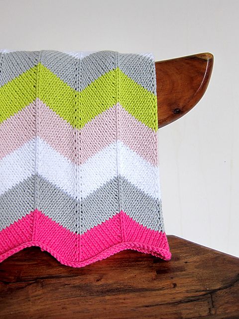 Wool & Co. Feature Pattern of the Week - Chevron Baby Blanket