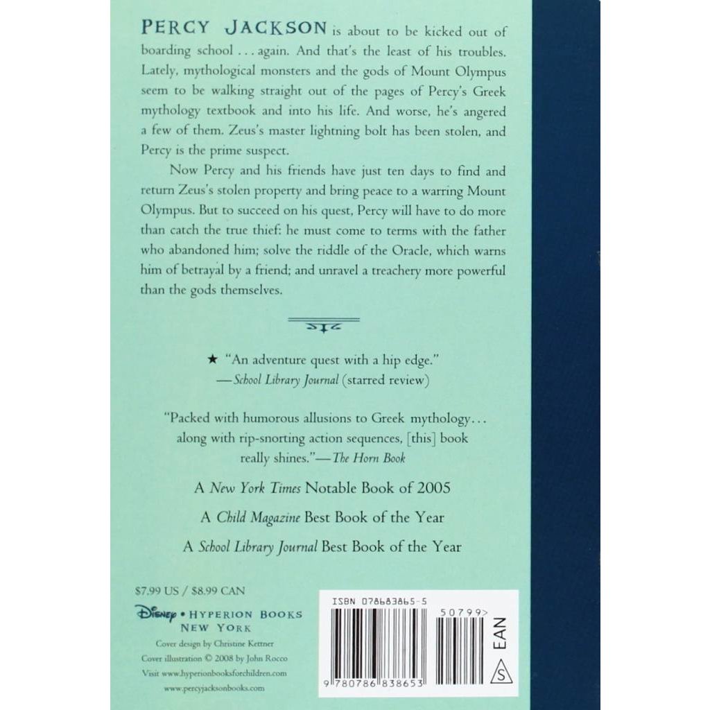 DISNEY HYPERION PERCY JACKSON : THE LIGHTNING THIEF PB RIORDAN
