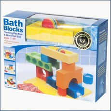 JUST THINK TOYS BATHBLOCKS FLOATING BALL RUN & WATERFALL SET