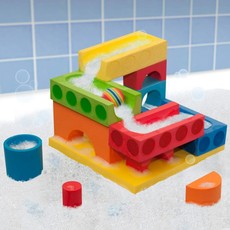 JUST THINK TOYS BATHBLOCKS FLOATING BALL RUN & WATERFALL SET