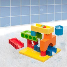 JUST THINK TOYS BATHBLOCKS FLOATING BALL RUN & WATERFALL SET