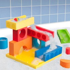 JUST THINK TOYS BATHBLOCKS FLOATING BALL RUN & WATERFALL SET