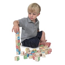 MELISSA AND DOUG WOODEN ABC & 123 BLOCKS