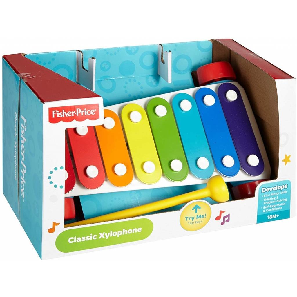 Xylophone bébé Fisher Price Classic Musical Retro 8 touches arc-en