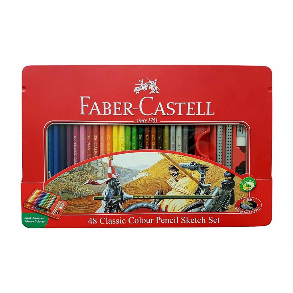 FABER CASTELL CLASSIC COLOR PENCIL & SKETCHING TIN