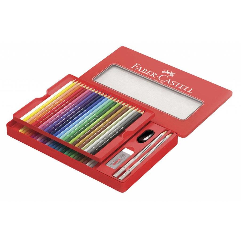 FABER CASTELL CLASSIC COLOR PENCIL & SKETCHING TIN