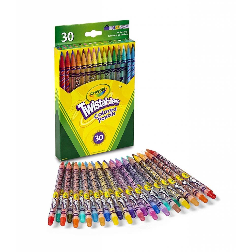 CRAYOLA 30 TWISTABLES COLORED PENCILS