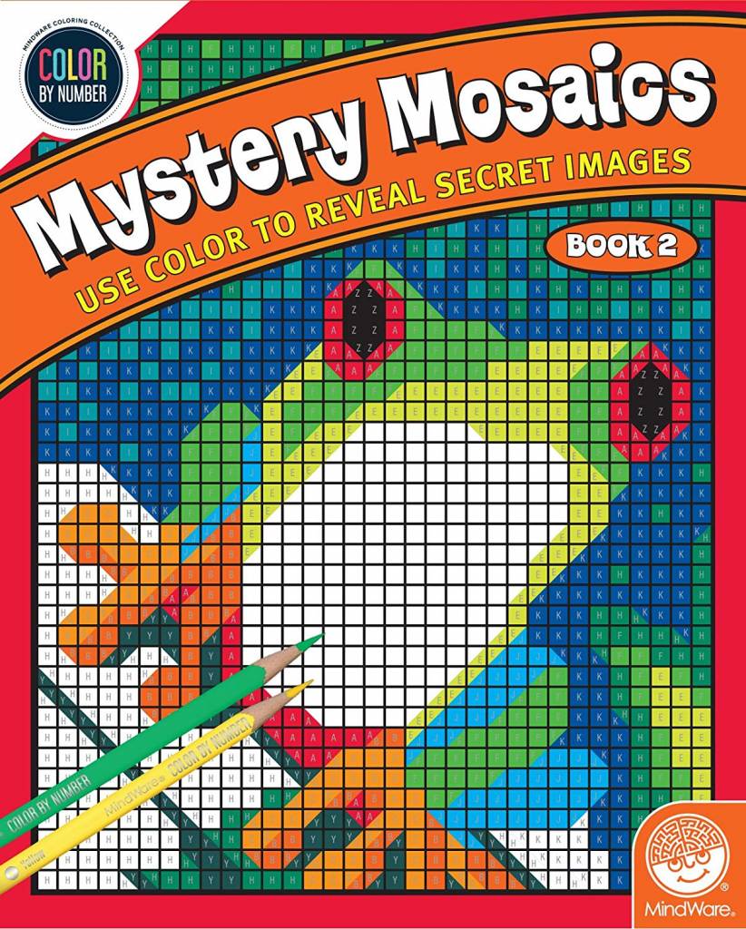 18 Unique Puzzles With Up To 12 Color Directions Teaches Creativity and Fosters Imagination Includes 10” x 17” Fold-Out Designs MindWare Mystery Mosaics 18 Unique Puzzles With Up To 12 Color Directions Teaches Creativity and Fosters Imagination Includes 10” x 17” Fold-Out Designs MindWare Mystery Mosaics