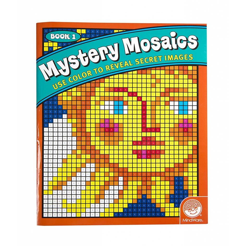 18 Unique Puzzles With Up To 12 Color Directions Teaches Creativity and Fosters Imagination Includes 10” x 17” Fold-Out Designs MindWare Mystery Mosaics 18 Unique Puzzles With Up To 12 Color Directions Teaches Creativity and Fosters Imagination Includes 10” x 17” Fold-Out Designs MindWare Mystery Mosaics