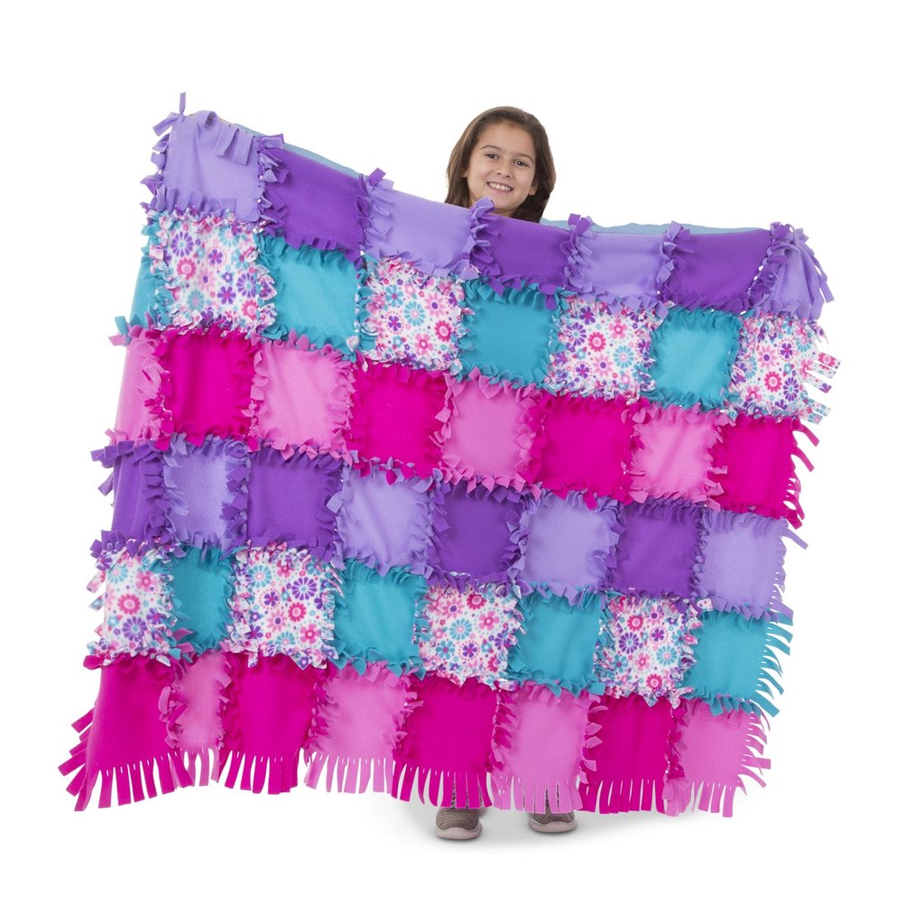 MELISSA AND DOUG CREATED BY ME FLOWER FLEECE QUILT