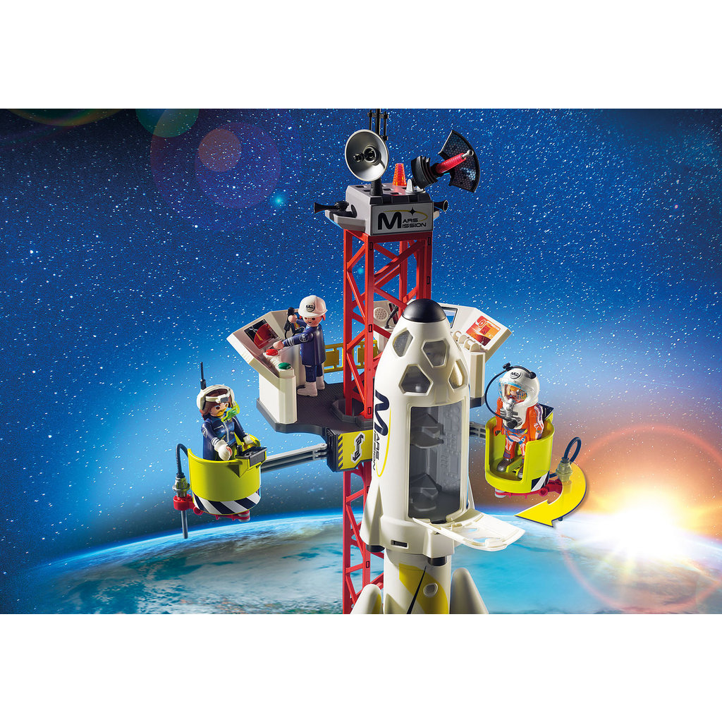 playmobil rocket with launch booster