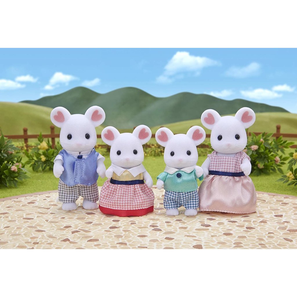 CALICO CRITTERS MARSHMALLOW MOUSE FAMILY CALICO CRITTERS