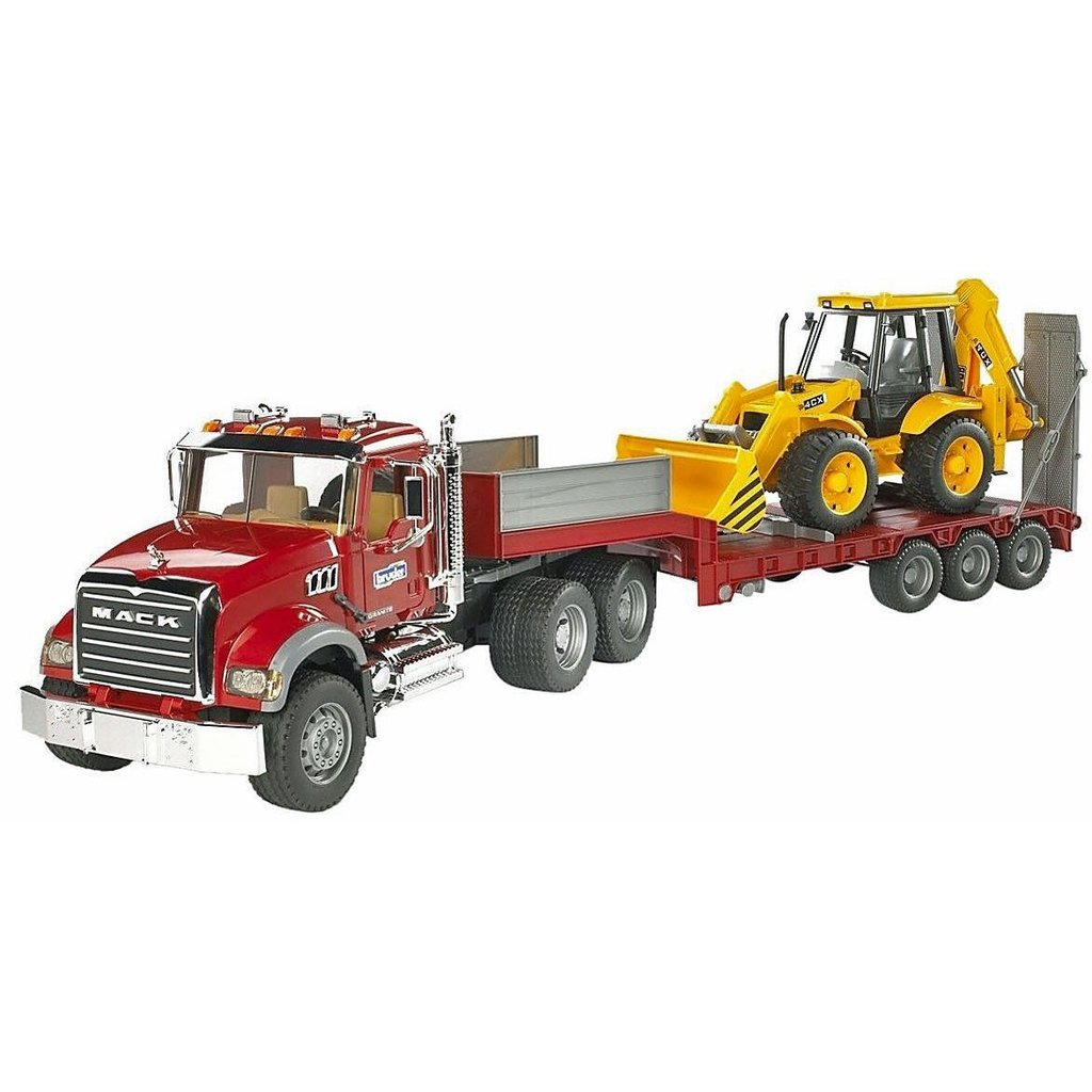 BRUDER TOYS AMERICA MACK GRANITE FLATBED WITH LOADER