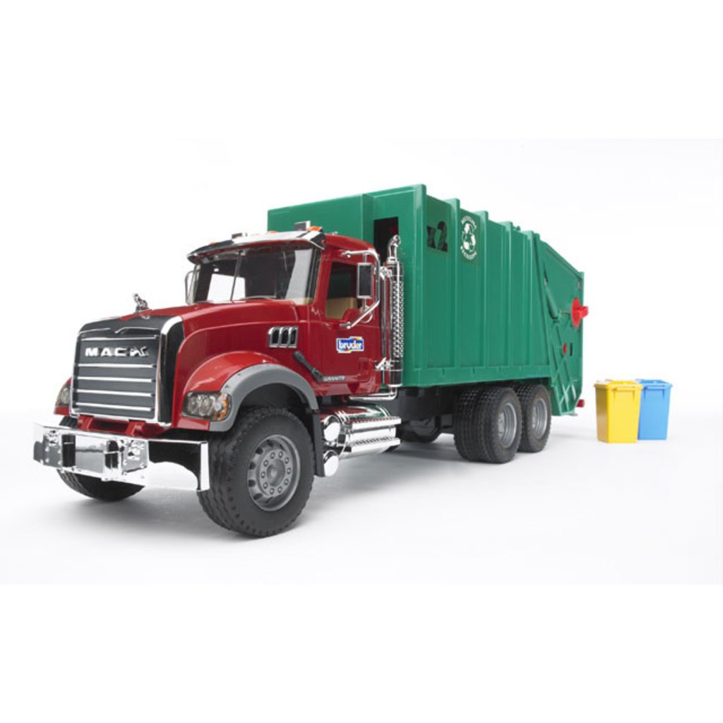 BRUDER TOYS AMERICA MACK GRANITE GARBAGE TRUCK