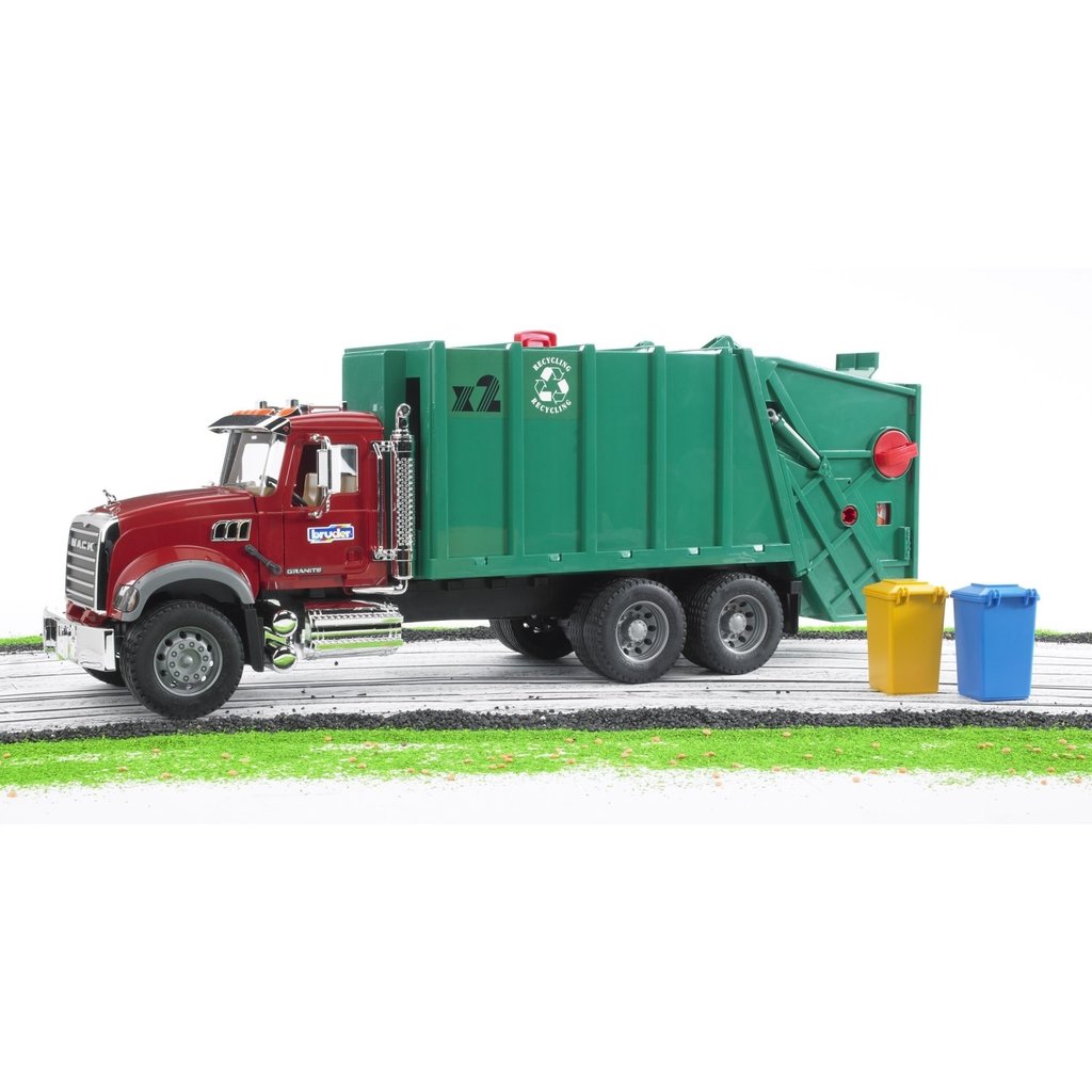 BRUDER TOYS AMERICA MACK GRANITE GARBAGE TRUCK