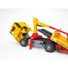 BRUDER TOYS AMERICA MAN TGA TOW TRUCK WITH CROSS COUNTRY VEHICLE BRUDER