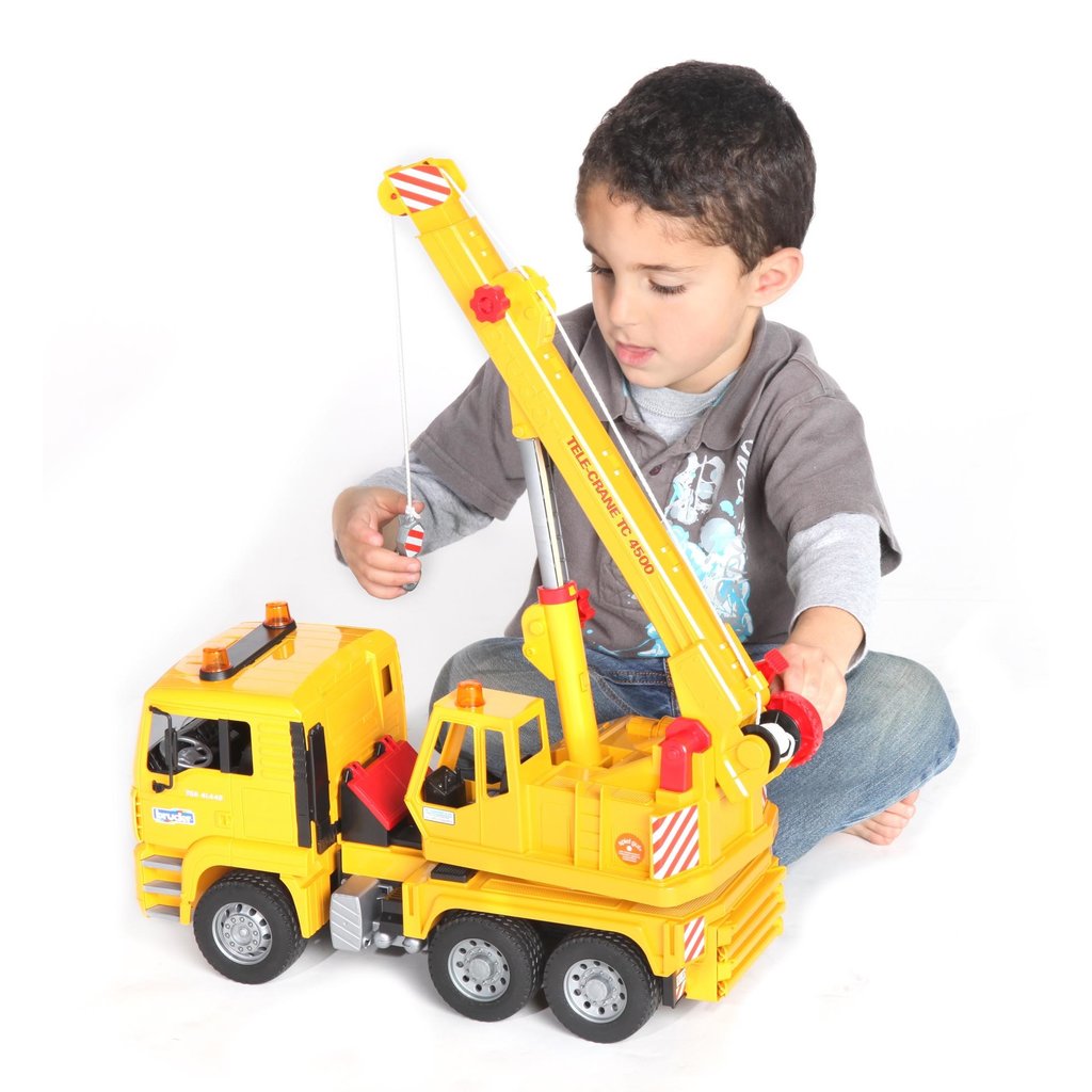 Sold At Auction: Toy Bruder Construction Crane Truck, 48% OFF