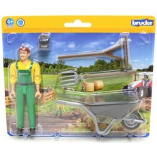 BRUDER TOYS AMERICA FARMER WITH ACCESSORIES