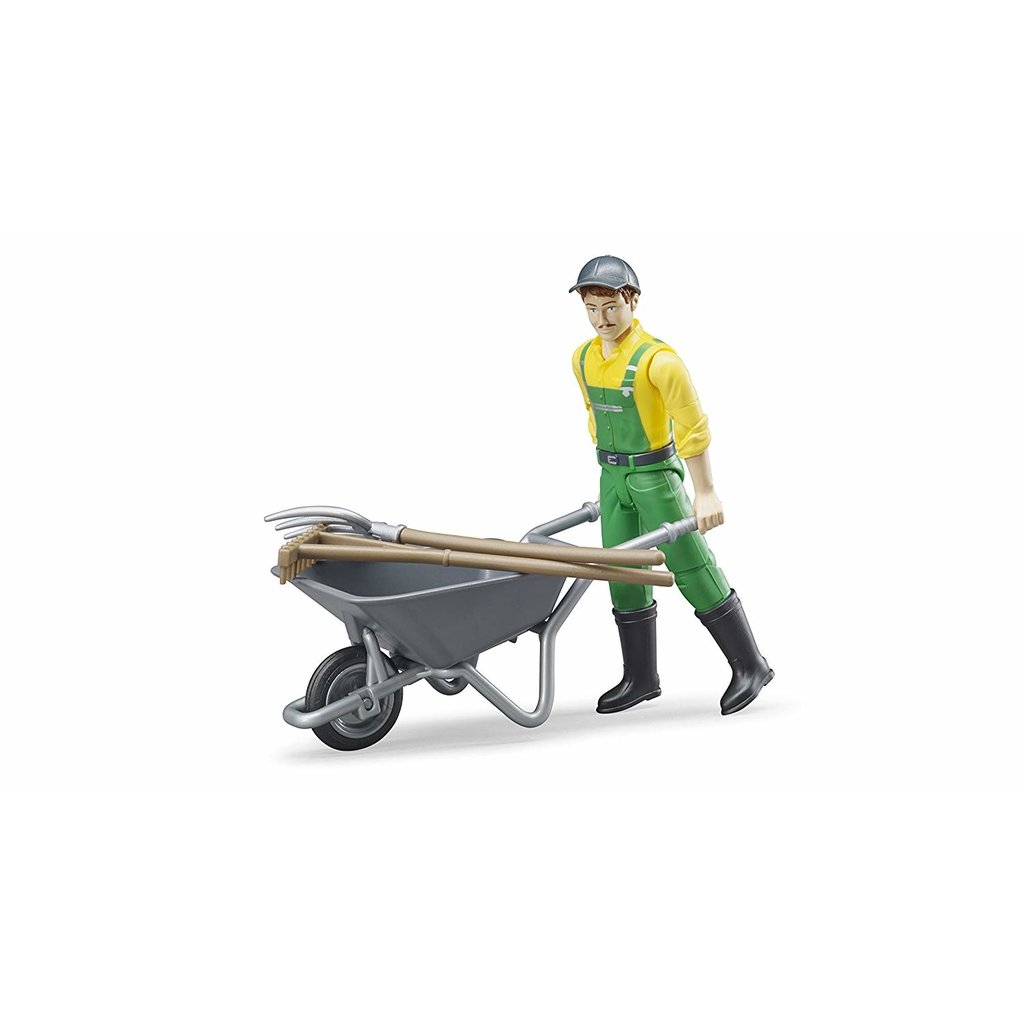 BRUDER TOYS AMERICA FARMER WITH ACCESSORIES