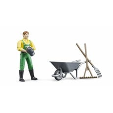 BRUDER TOYS AMERICA FARMER WITH ACCESSORIES