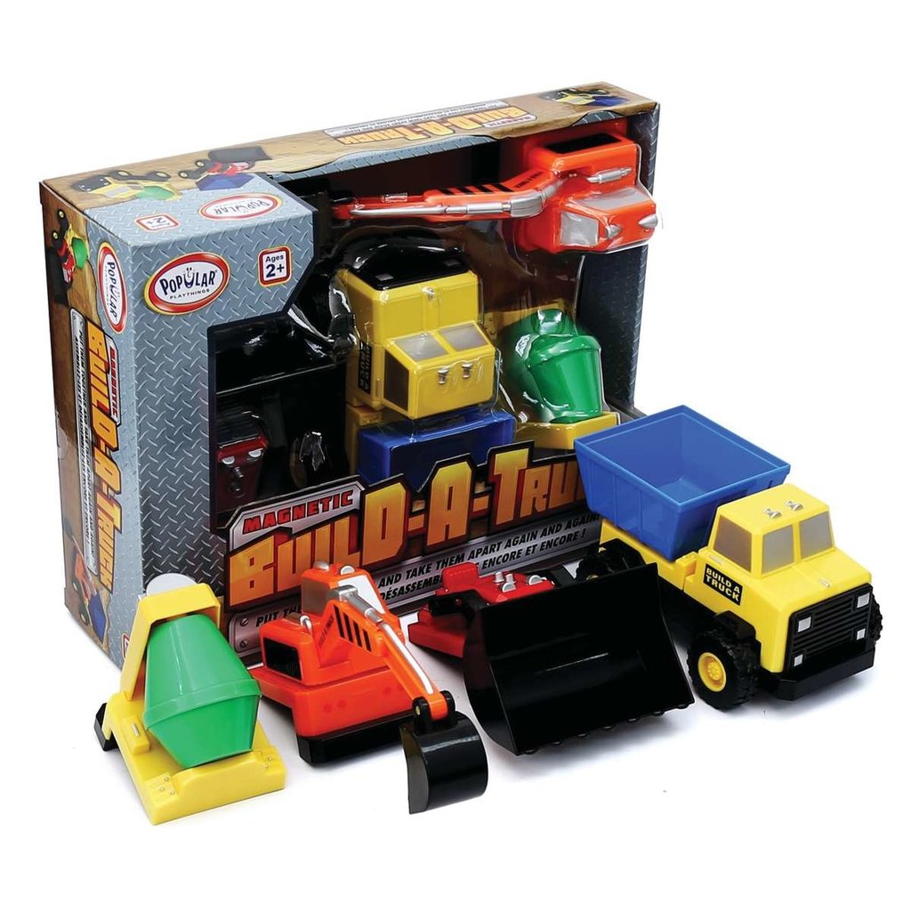 MUKIKIM Construct A Truck - Dump. Take it Apart & Put it Back Together +  Friction Powered(2-Toys-in-1!) Awesome Award Winning Toy That Encourages