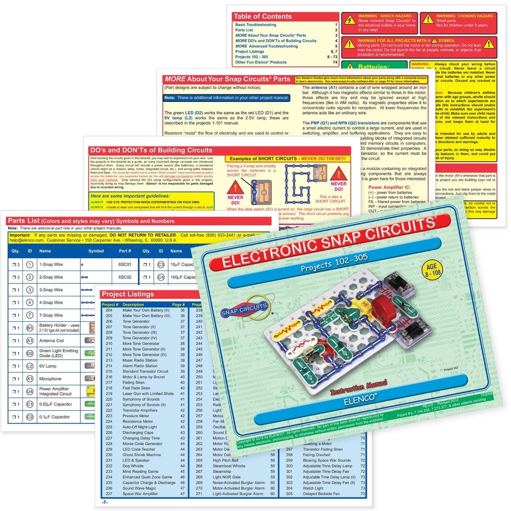 ELENCO ELECTRONICS SNAP CIRCUITS 300 CLASSIC