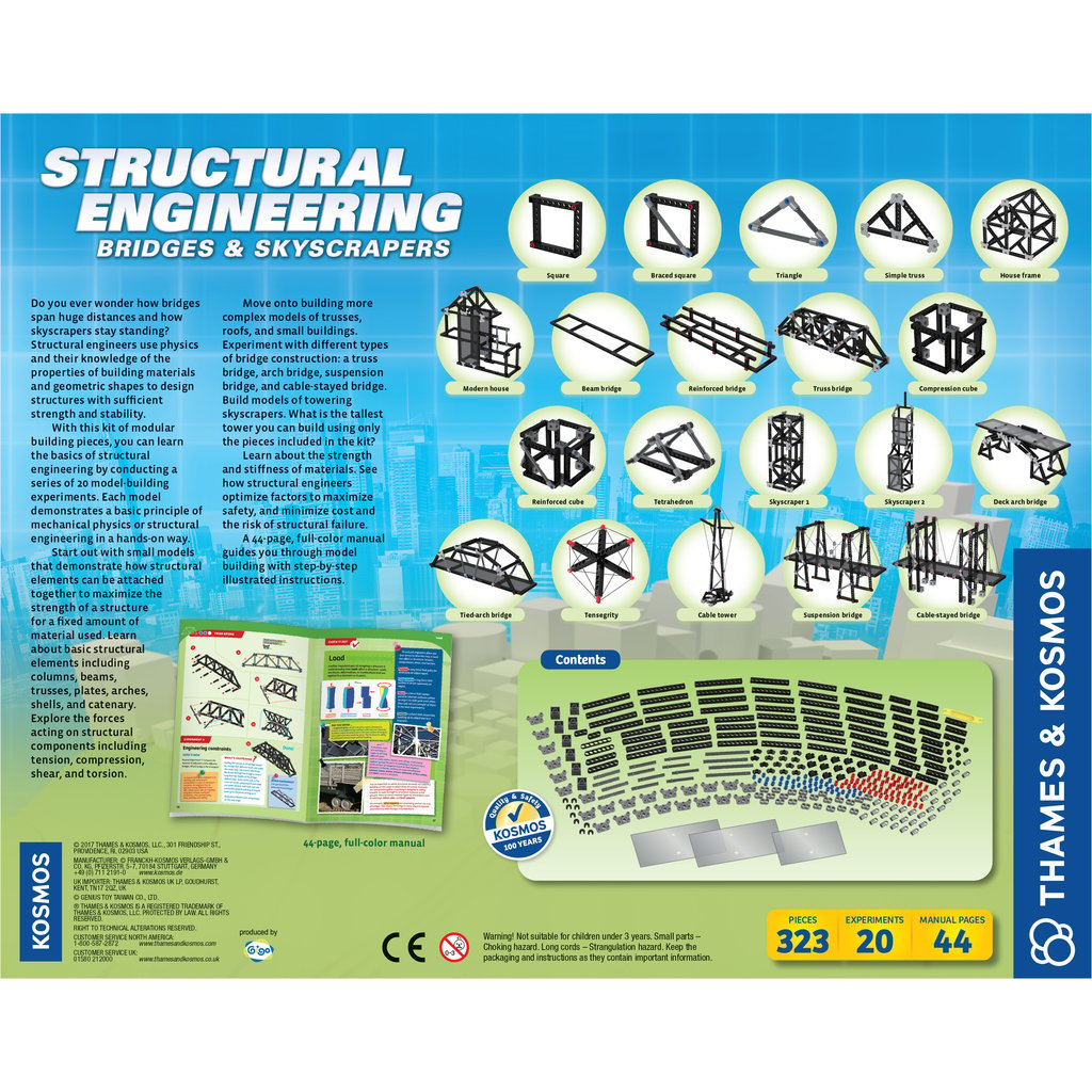 THAMES & KOSMOS STRUCTURAL ENGINEERING BRIDGES & SKYSCRAPERS