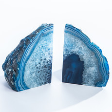 GEO CENTRAL PAIR OF AGATE BOOKENDS