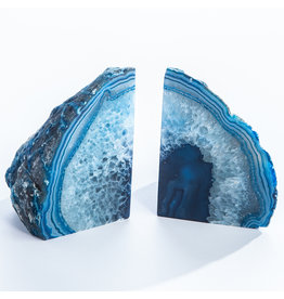 GEO CENTRAL PAIR OF AGATE BOOKENDS