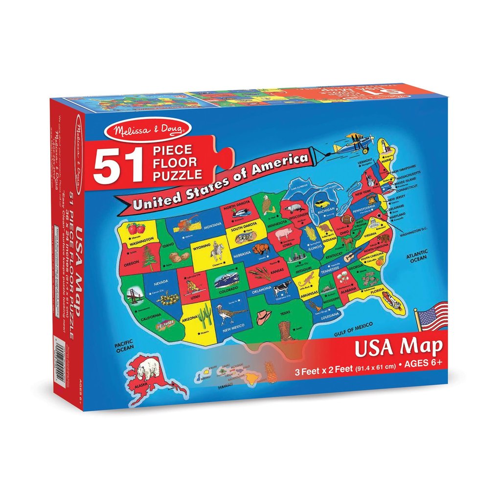 MELISSA AND DOUG USA MAP FLOOR PUZZLE