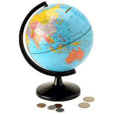 ROUND WORLD PRODUCTS COIN BANK GLOBE