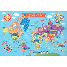 ROUND WORLD PRODUCTS KIDS WORLD WALL MAP