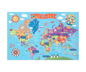 KIDS UNITED STATES WALL MAP - THE TOY STORE