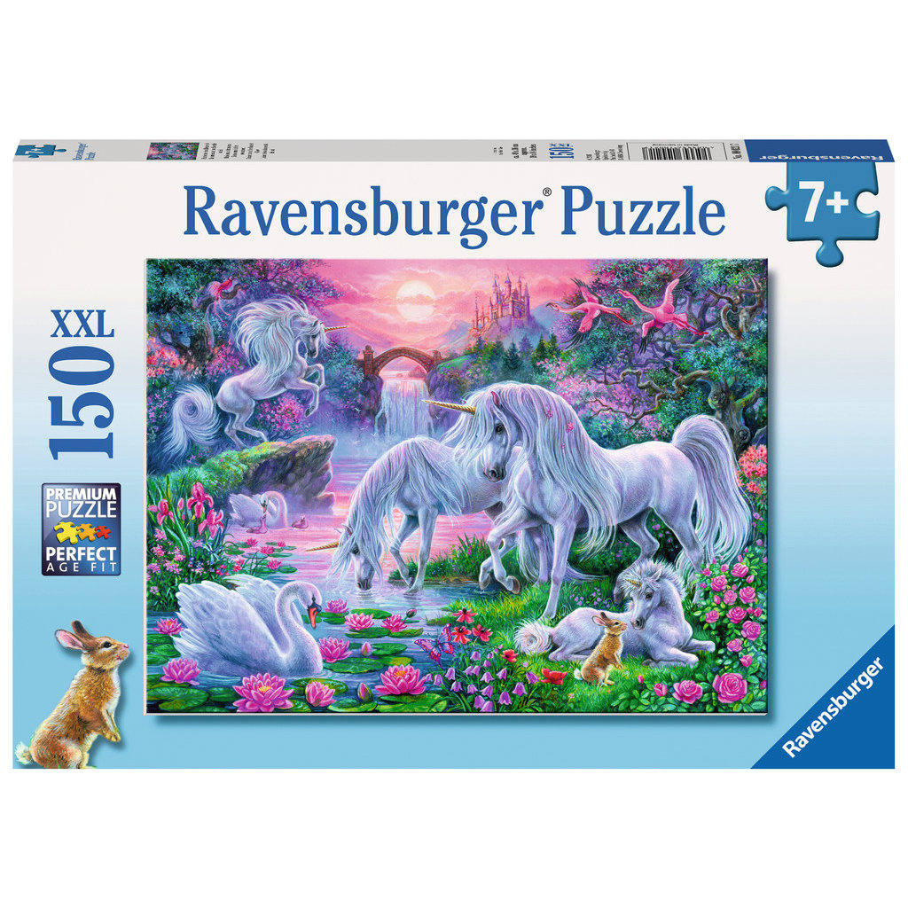 RAVENSBURGER USA UNICORNS IN THE SUNSET GLOW 150 PIECE PUZZLE