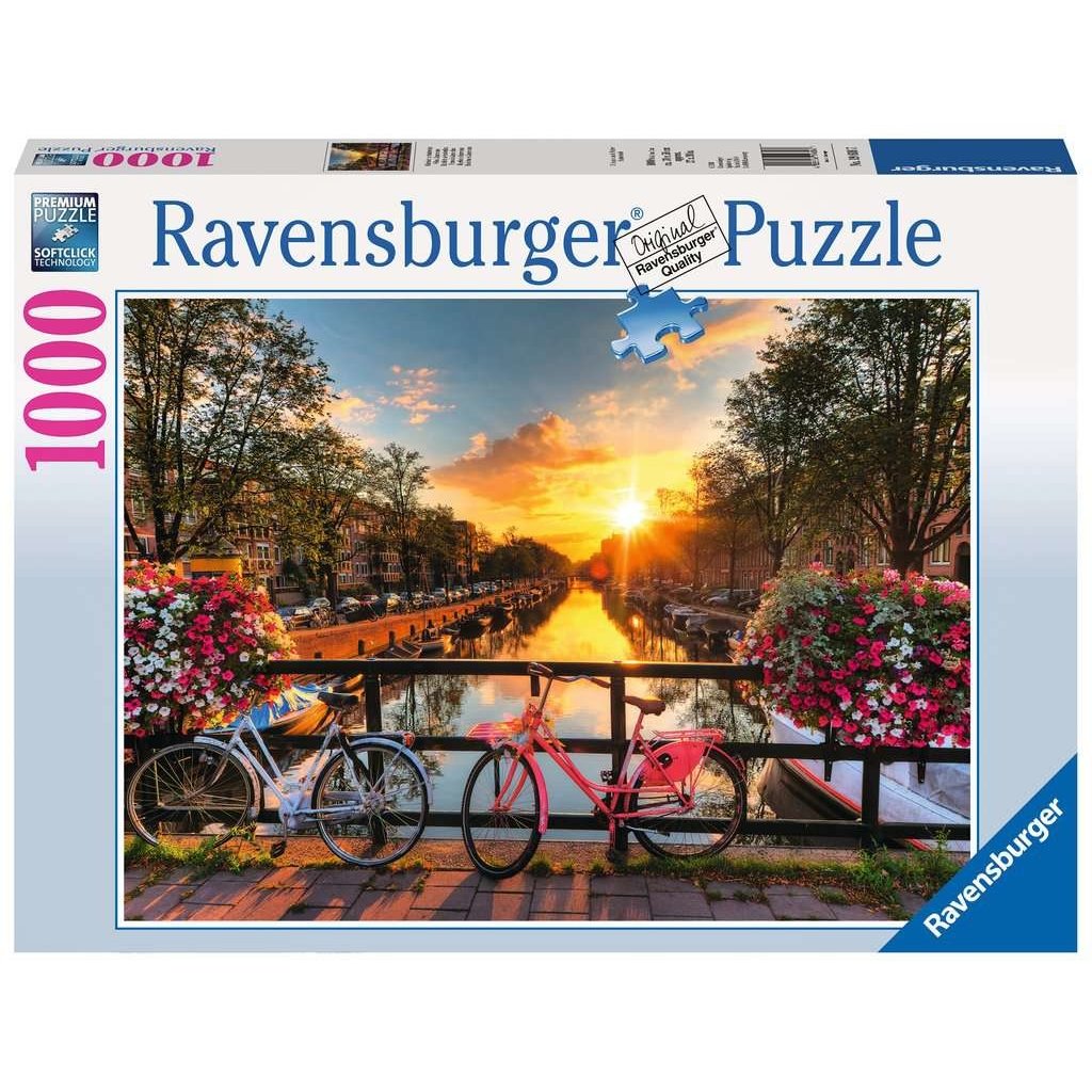 RAVENSBURGER USA BICYCLES IN AMSTERDAM 1000 PIECE PUZZLE